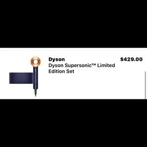 Perfect condition limited edition Prussian and gold dyson supersonic dryer.